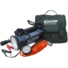 Компрессор CITY-UP Doble Piston AC-619 (двухпоршневой) с фонарем