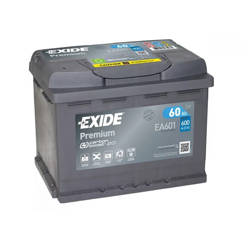 Аккумулятор EXIDE Premium 60 а/ч п.п (EA601) - купить в Пензе | АКБ Сервис