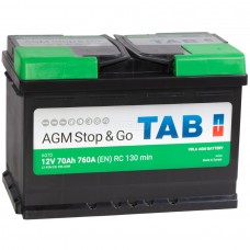 Аккумулятор TAB 70 А/ч о.п. AGM